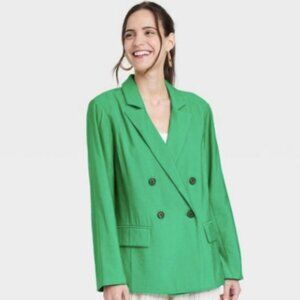 Relaxed Fit Essential Blazer - A New Day™ Green Size XS or Small NWT